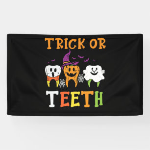 Trick or zeth Halloween Leckerei Zahnarzt Banner