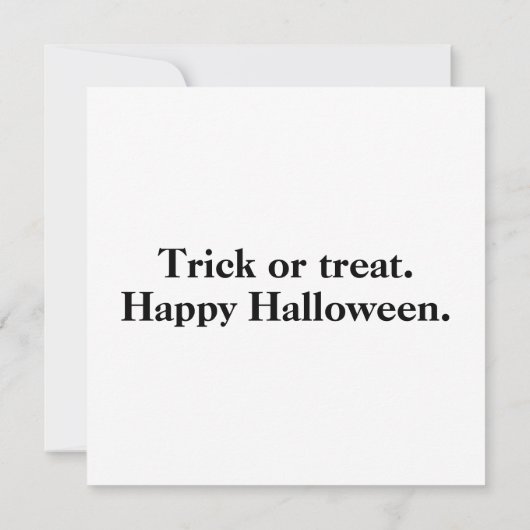 Trick 'R Leckerei | Frohe Halloween Karte (Rückseite)