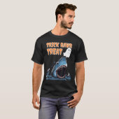 Trick Rawr Leckerei Beängstigender Hai Jagd Ghost T-Shirt (Vorne ganz)