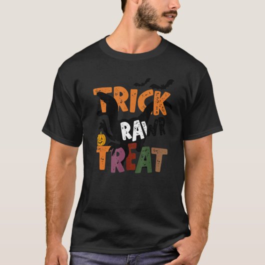Trick Rawr Leckerei Dinosaur Rex Mama Saurus Spook T-Shirt (Vorderseite)