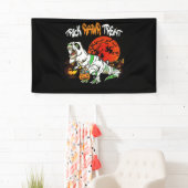 Trick Rawr Leckerei Halloween Dinosaur T Rex Pumpk Banner (Insitu)