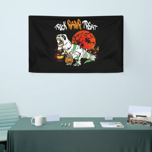 Trick Rawr Leckerei Halloween Dinosaur T Rex Pumpk Banner (Messeveranstaltung)