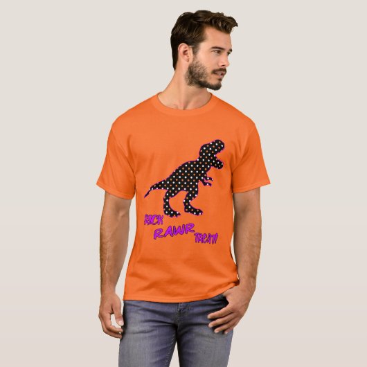 Trick RAWR Leckerei! - Halloween Tyrannosaurus Rex T-Shirt (Vorne ganz)
