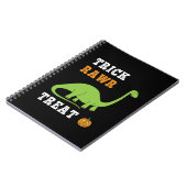 Trick Rawr Leckerei Niedlich Halloween Brontosauru Notizblock (Linke Seite)