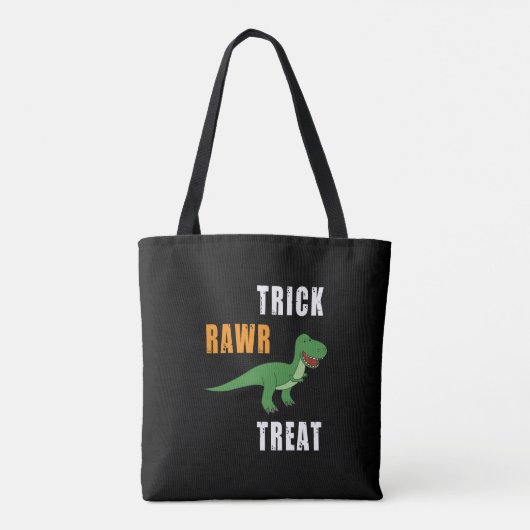 Trick Rawr Leckerei Niedlich Halloween Tyrannosaur Tasche (Rückseite)