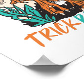 Trick Rawr Leckerei T Rex Dinosaur Skeleton Hallow Poster (Ecke)