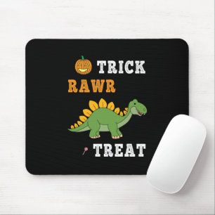 Trick Rawr Treat Cute Halloween Stegosaurus Dino Mousepad