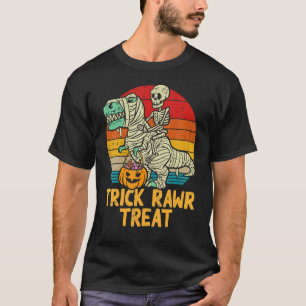 Trick Rawr Treat Skeleton T-Shirt