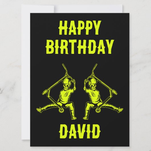 Trick Scooter Rider Birthday Karte (Vorderseite)