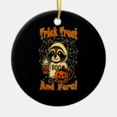 Trick Treat and Feral Cute Halloween Keramik Ornament (Vorne)
