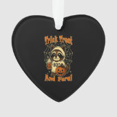 Trick Treat and Feral Cute Halloween Ornament (Vorderseite)
