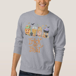 Trick & Treat Ice Cream & Dessert Cup Design Sweatshirt