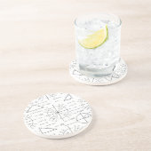 Trick und Dreiecke Sandstein Untersetzer (Seite)