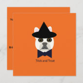 TRICK UND LECKEREI FRENCHIE EINLADUNG (Vorne/Hinten)