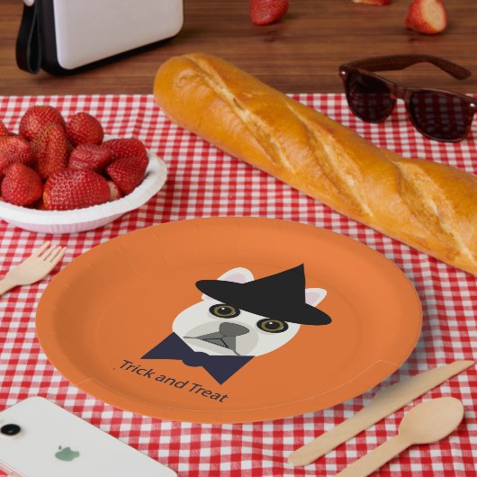 TRICK UND LECKEREI FRENCHIE PAPPTELLER (Picknick)