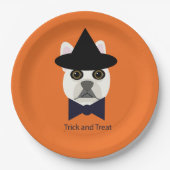 TRICK UND LECKEREI FRENCHIE PAPPTELLER (Vorderseite)