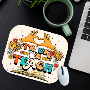 Trick von Teach Mousepad, Funny Teacher for Hallow Mousepad