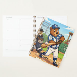 Trickbear beim Baseballspielen Personalisieren Planer