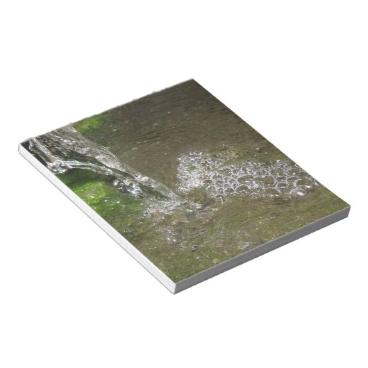 Trickende Wasserfall Bubbling Water Notepad Notizblock (angewinkelt)