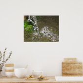 Trickende Wasserfall Bubbling Water Print Poster (Küche)