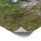 Trickende Wasserfall Bubbling Water Print Poster (Ecke)