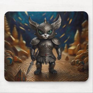 Trickfilm-Fantasie-Szene mit gepanzertem Krieger Mousepad