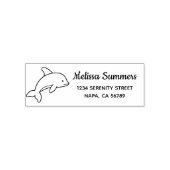Trickfilm-Springender-Delfin-Rücksendeadresse Permastempel (Design)