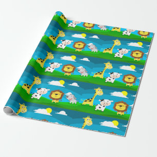 Trickfilm-Tiere     Geschenkpapier