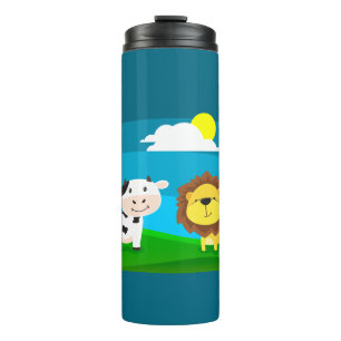 Trickfilm-Tiere Thermosbecher