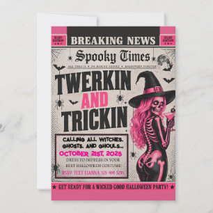 Trickin und Twerkin Halloween-Party Einladung