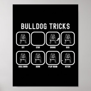 Tricks - Fun Bulldog Training Versage Poster