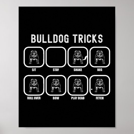Tricks - Fun Bulldog Training Versage Poster (Vorne)