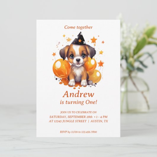 Tricks, Leckereien, Schwänze: Einladung zur Geburt (Stehend Vorderseite)