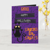 Tricks oder Behandlungen Karte (Gelbe Blume)