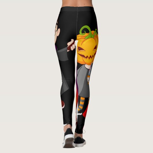 Tricks oder Behandlungen Leggings (Rückseite)