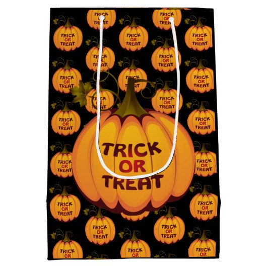 Tricks oder Behandlungen Mittlere Geschenktüte (Rückseite)