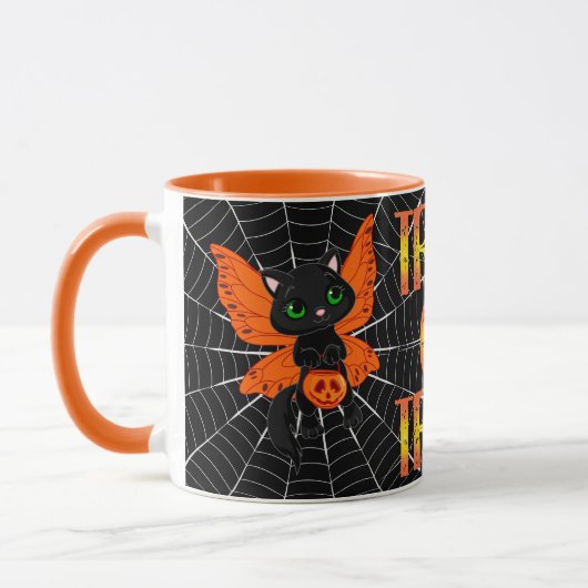 Tricks oder Behandlungen Tasse (Links)