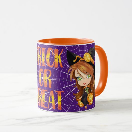 Tricks oder Behandlungen Tasse (VorderseiteRechts)