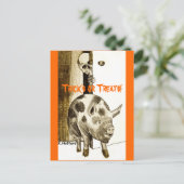 Tricks oder Treats! Postkarte (Stehend Vorderseite)