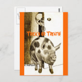 Tricks oder Treats! Postkarte (Vorne/Hinten)