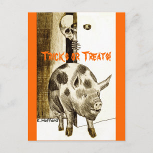 Tricks oder Treats! Postkarte