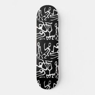 Tricks Stickmen Schwarz-weiß Skateboard