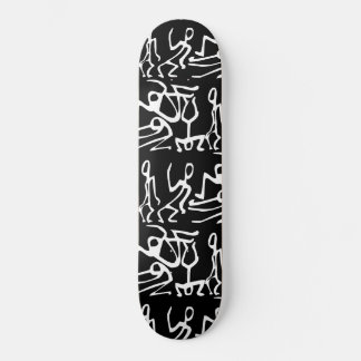 Tricks Stunts Stickmen Schwarz-weiß Skateboard