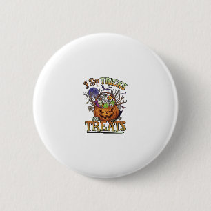 Tricks Süßigkeiten Halloween Kürbis Korb Candy Sk Button