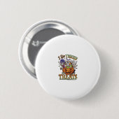 Tricks Süßigkeiten Halloween Kürbis Korb Candy Sk Button (Vorne & Hinten)