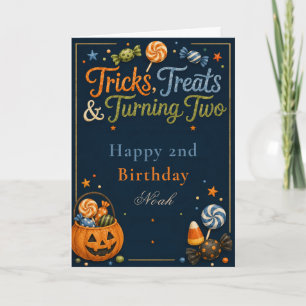 Tricks, Treats & Zweiter Geburtstag Geburtstagskar Karte