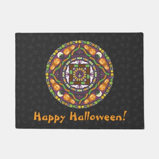 Tricks und Leckereien Mandala Doormat Fußmatte (Vorderseite)