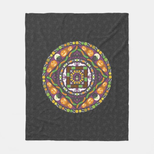 Tricks und Leckereien Mandala Fleece Blanket (Vorderseite)