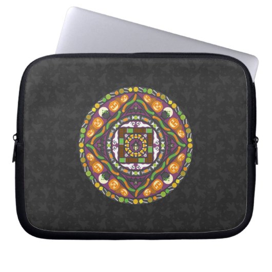 Tricks und Leckereien Mandala Laptop Case (Vorderseite)