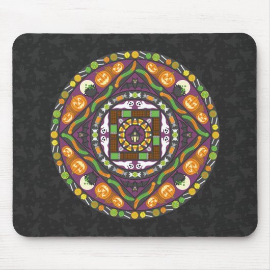 Tricks und Leckereien Mandala Mouse Pad Mousepad (Vorne)